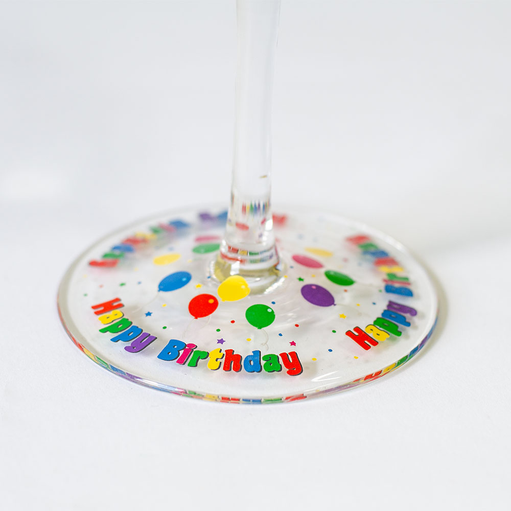 Vinska čaša za rođendan Happy Birthday - dodatni pogled