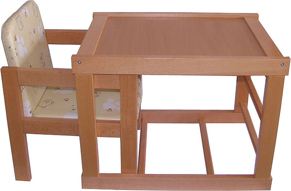 Bambi drvena stolica i stočić - dodatni pogled