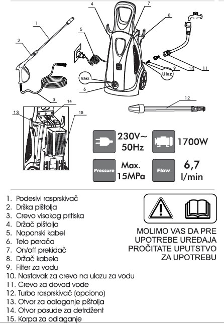 Perač pod pritiskom WHR2200 75122000 - dodatni pogled