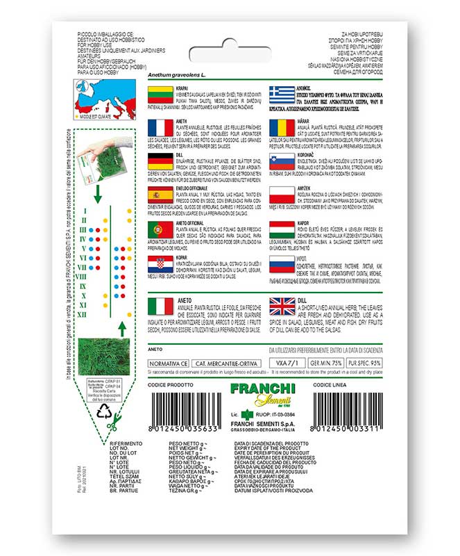Začinsko bilje Mirođija seme 5 kesica Franchi Sementi Virimax - dodatni pogled