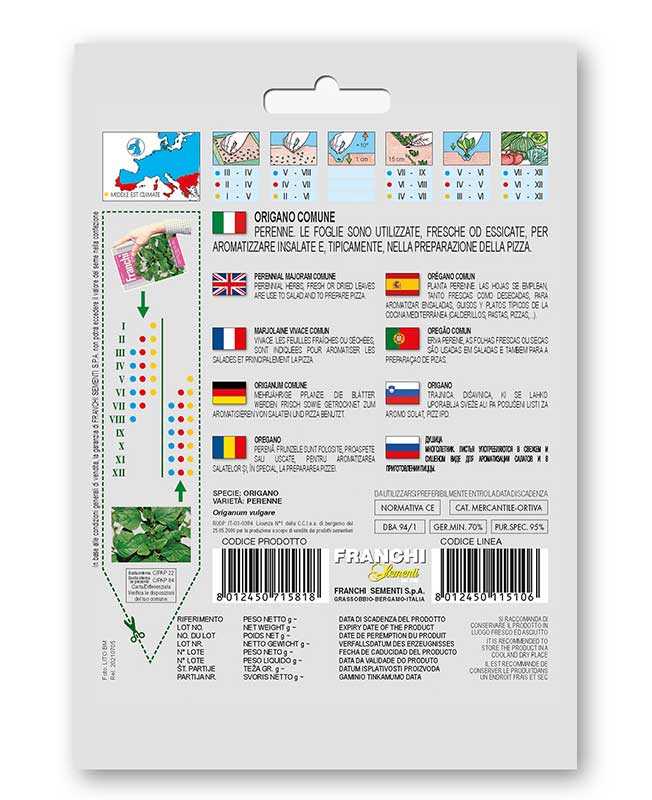 Seme za začinsko bilje - Origano 5 kesica Franchi Sementi Virimax - dodatni pogled