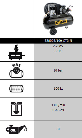 Kompresor NuAir B2800B/100 CT3 V400 - dodatni pogled