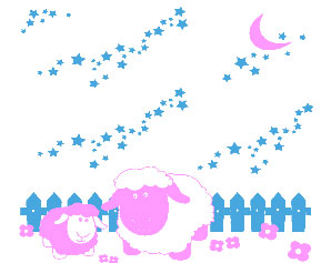 Zidni tatoo Sweet Lullaby D02 120x85cm FF99FF 47A7DE - dodatni pogled