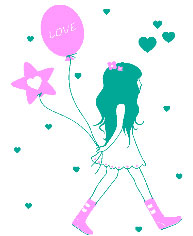 Zidni tatoo Girl With Baloons D06 90x120cm 00A896 FF99FF - dodatni pogled