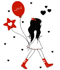 Zidni tatoo Girl With Baloons D06 90x120cm 060606 C91700 - dodatni pogled