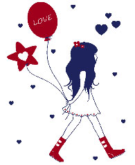 Zidni tatoo Girl With Baloons D06 60x80cm 1E235D A0001C - dodatni pogled
