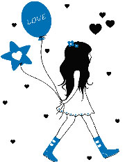 Zidni tatoo Girl With Baloons D06 90x120cm 060606 0071B5 - dodatni pogled