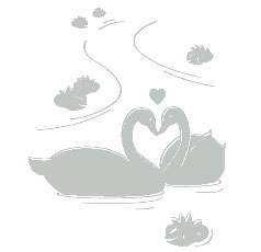 Zidni tatoo Swans R01B 60x72cm C0C7C3 - dodatni pogled