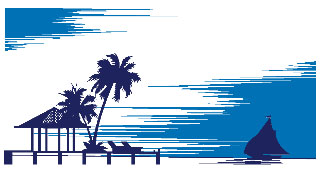 Zidni tatoo Paradise Island PS01 150x75cm 1E235D 0071B5 - dodatni pogled