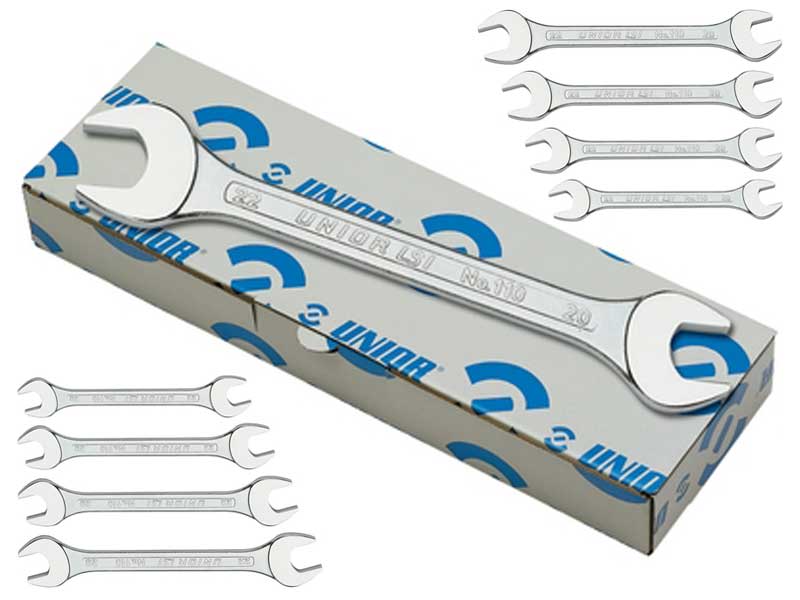 UNIOR Garnitura dvostr. viljuškastih ključeva 110/1-8CB, 6-22mm 8 del. hromiran art. 600105 152196 - dodatni pogled
