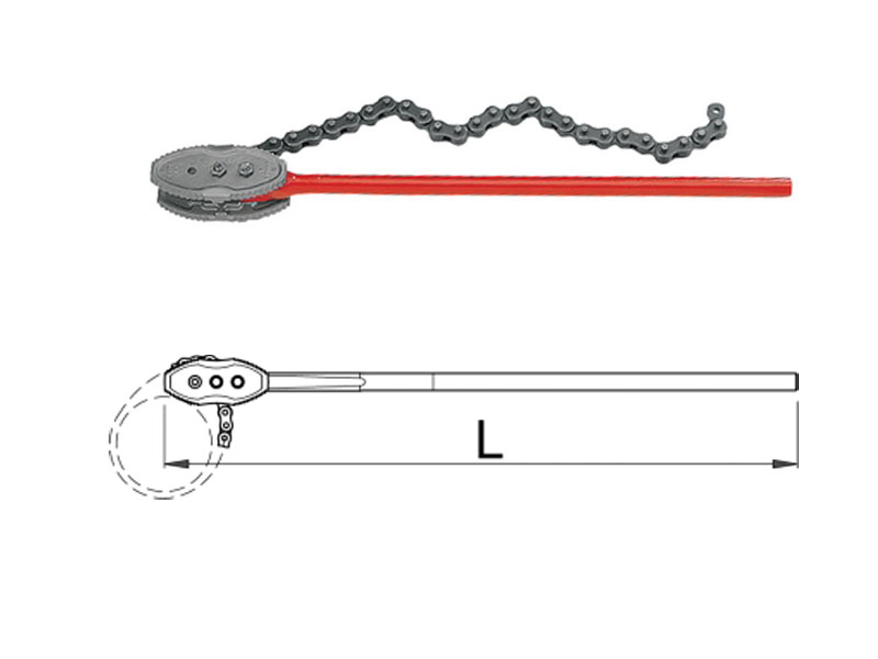 UNIOR Klešta cevna s lancem, do 4 cola, art. 484 601530 - dodatni pogled
