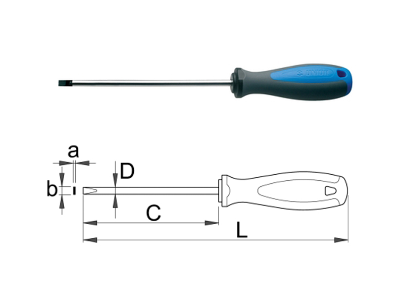 UNIOR odvijač pljosnati 0.5x3.0x185/100 mm, TBI, art. 602TBI 611684 - dodatni pogled