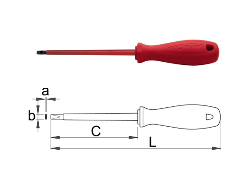 UNIOR odvijač pljosnati 1.2x6.5x260/150 mm, VDE, art. 603VDE 616475 - dodatni pogled