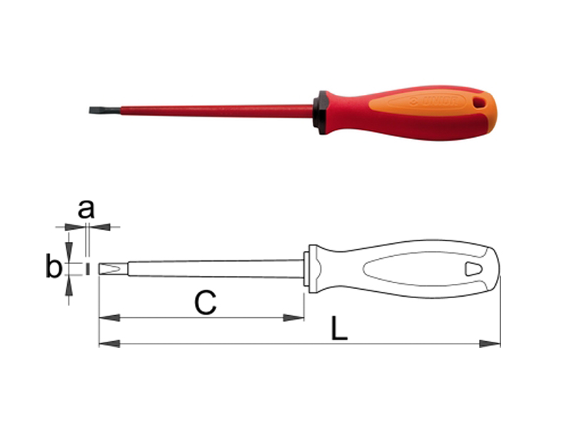 UNIOR odvijač pljosnati 1.0x5.5x225/125 mm, TBI, art. 603VDETBI 616440 - dodatni pogled