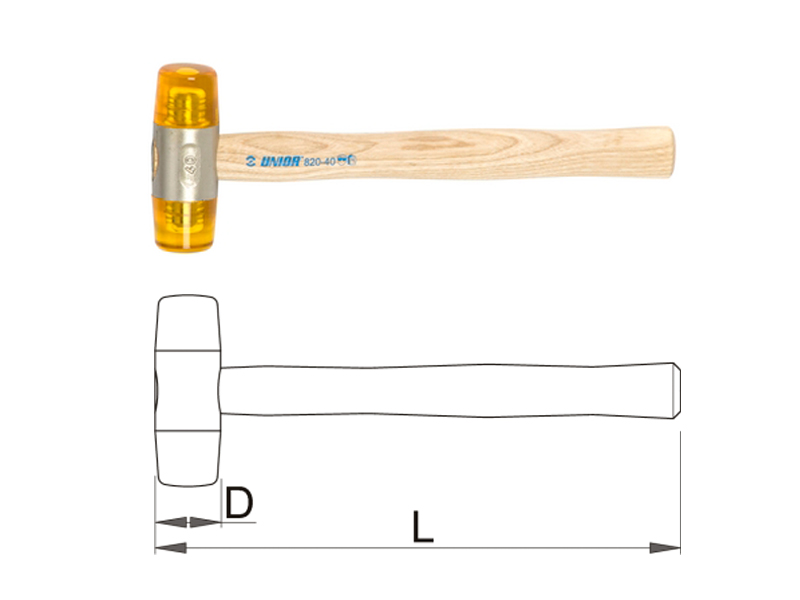 UNIOR Čekić plastični, 60mm, art. 820 601837 - dodatni pogled