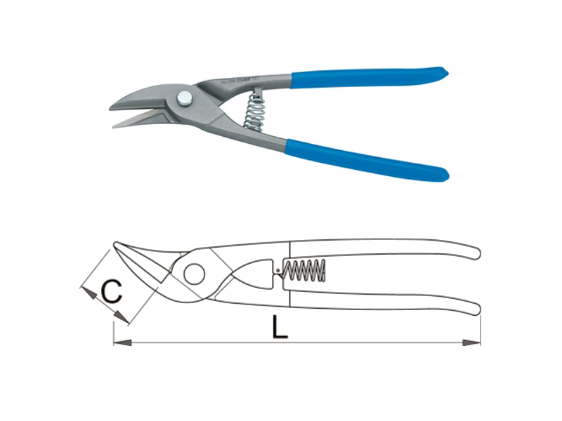 UNIOR Makaze za lim za rupe, 250 mm, art. 566 609333 - dodatni pogled