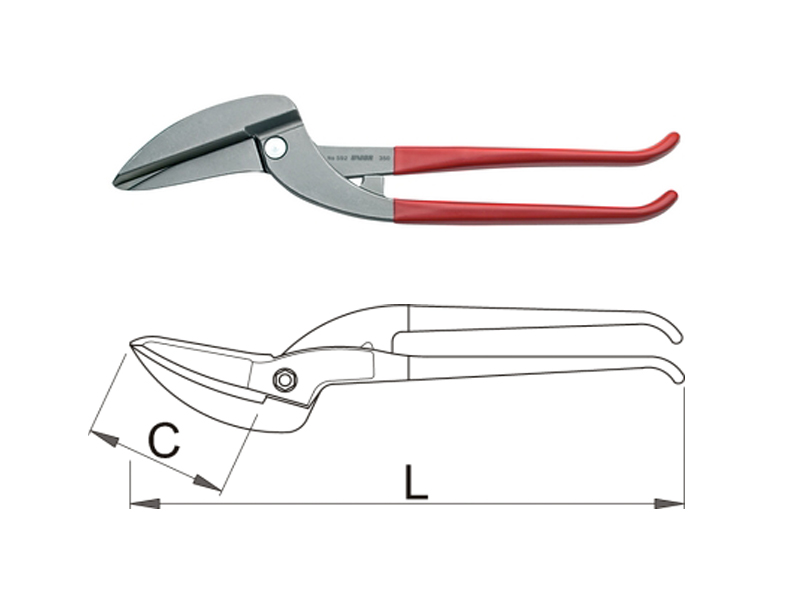 UNIOR Makaze za lim PELIKAN 350 mm, art. 592A 615035 - dodatni pogled