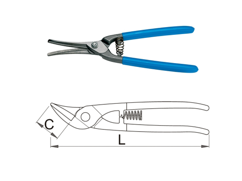 UNIOR Makaze za lim UNIVERZALNE, 250 mm, art. 565R/7P 609332 - dodatni pogled