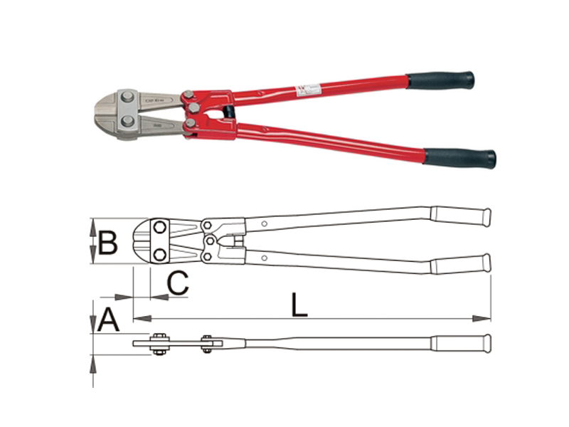 UNIOR Makaze za betonsko gvožđe, jednostrano rezilo, 300 mm, art. 596 610963 - dodatni pogled