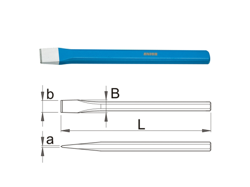 UNIOR Sekač za gvožđe, pljosnati, 175x22 mm, art. 660 604242 - dodatni pogled