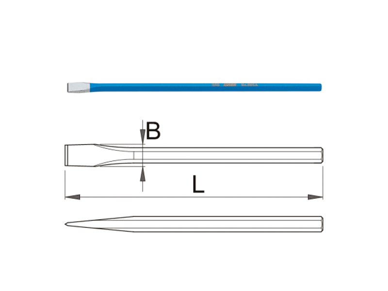 UNIOR Sekač za električare, pljosnati, 250x10 mm, art. 665A - dodatni pogled