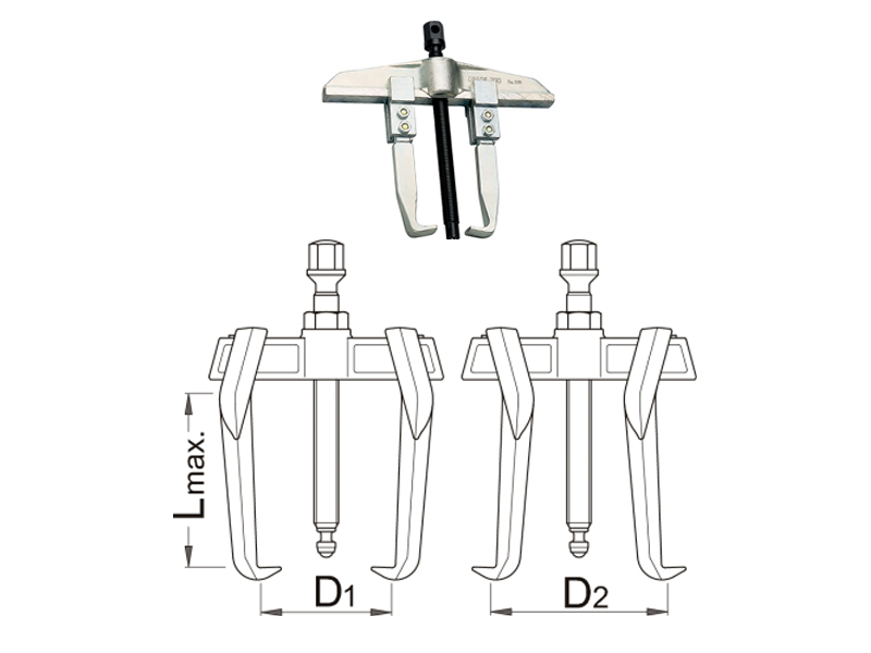 UNIOR Skidač za remenice, dvokraki, art. 681/5 601765 - dodatni pogled