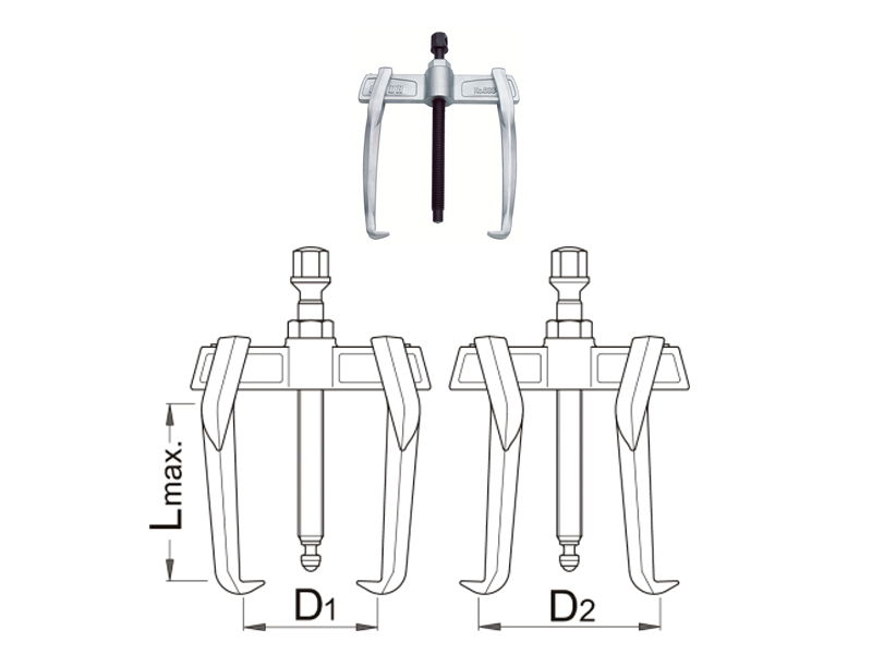 UNIOR Skidač za remenice, dvokraki, klizni, Br. 130, art. 683 - dodatni pogled