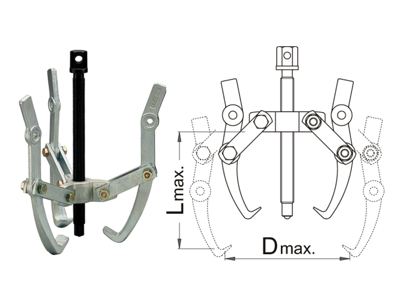 UNIOR Skidač za remenice, trokraki, 230mm, Br. 2, art. 682 - dodatni pogled
