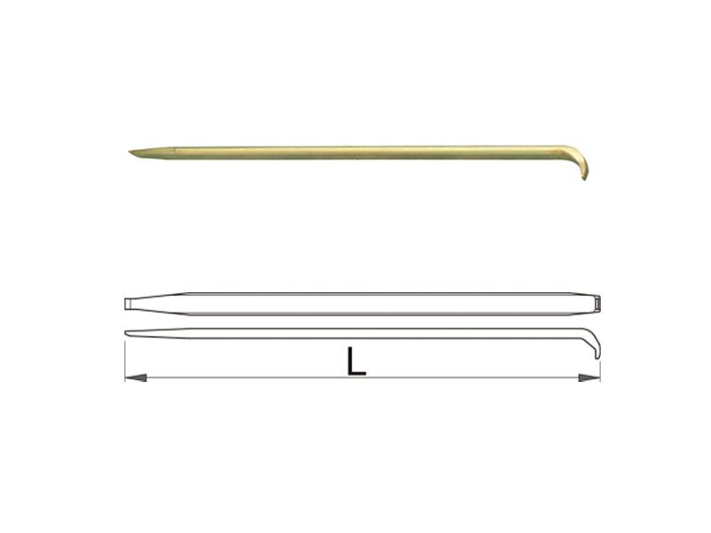 UNIOR Gvožđe montažno za gume Pajser 537 mm, pocinkovano, art. 300A 601758 - dodatni pogled