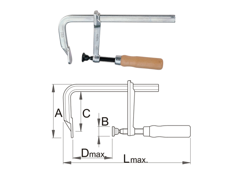 UNIOR Stolarska stega, 500x120 mm, art. 702 601789 - dodatni pogled