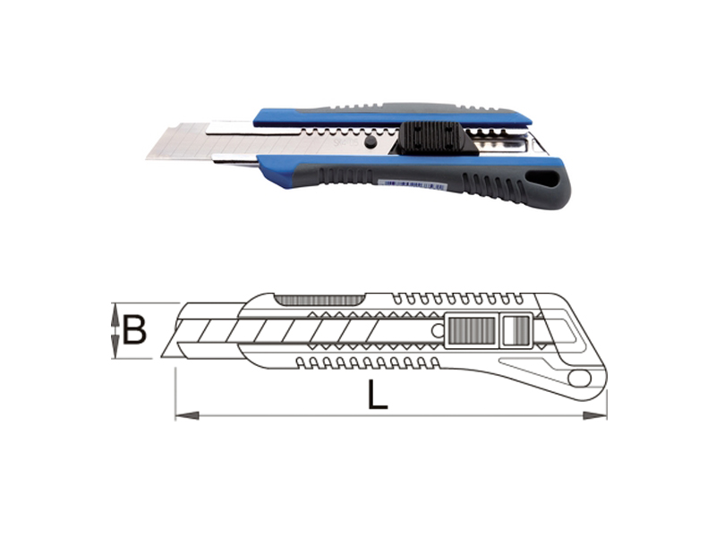 UNIOR Nož za lepenku Skalpel 18 mm + 3 nožića, art. 556A 616853 - dodatni pogled
