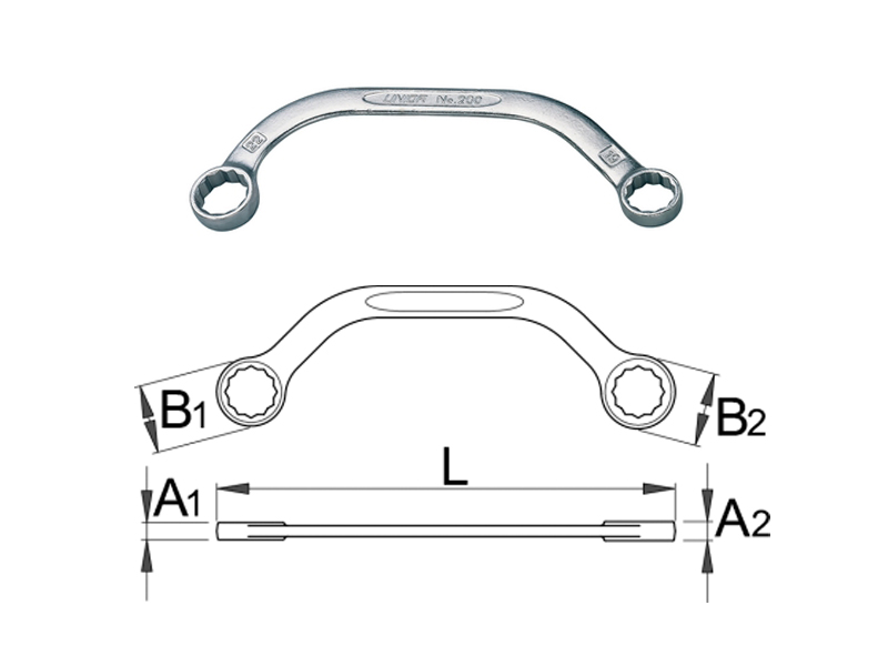 UNIOR Obručni ključ za starter, 14x17 mm, hromiran-mat, art. 200 600673 749702 - dodatni pogled