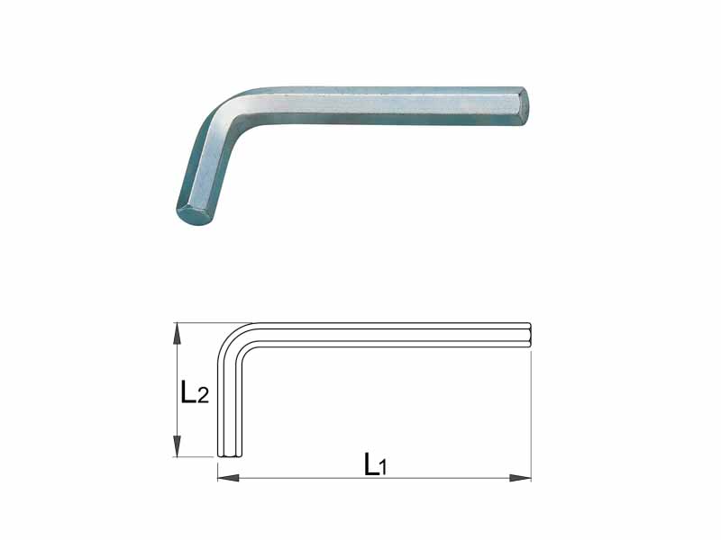UNIOR Ključ imbus kratki - 2.5mm, niklovan, art.220 607825 857183 - dodatni pogled