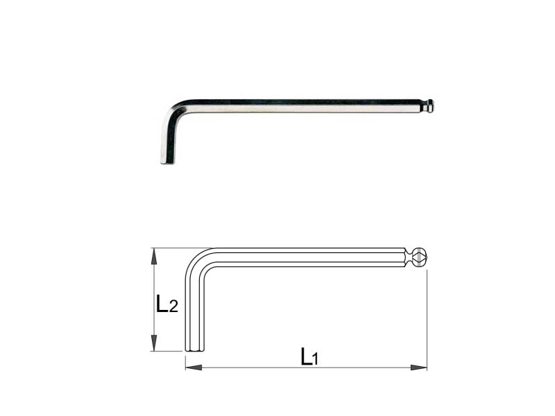 UNIOR Ključevi imbus sa okruglom glavom - 6mm, Niklovani dugački, art. 220SL 608530 867400 - dodatni pogled