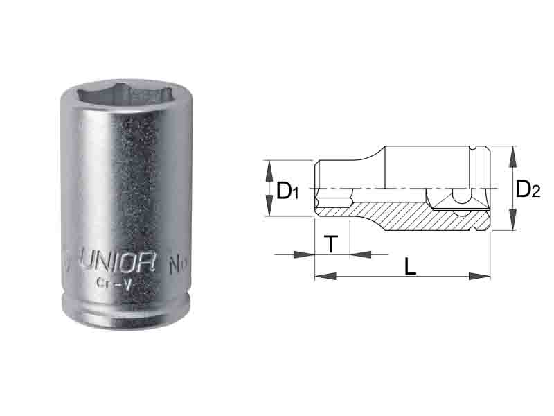 UNIOR Ključ nasadni 6-ugaoni 1/4 600823 - dodatni pogled