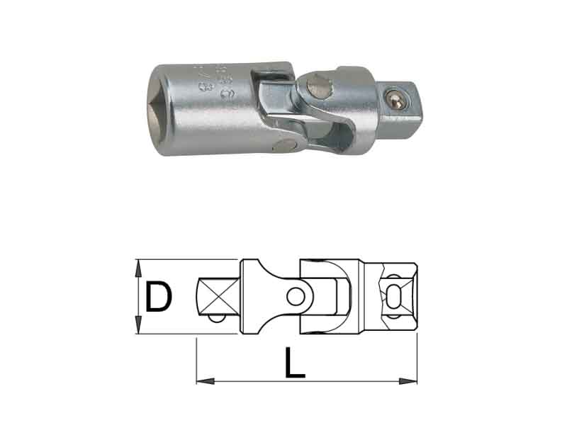UNIOR Zglob kardanski za nasadne ključeve 1/4 41mm, art.188.6/2 607821 804030M - dodatni pogled