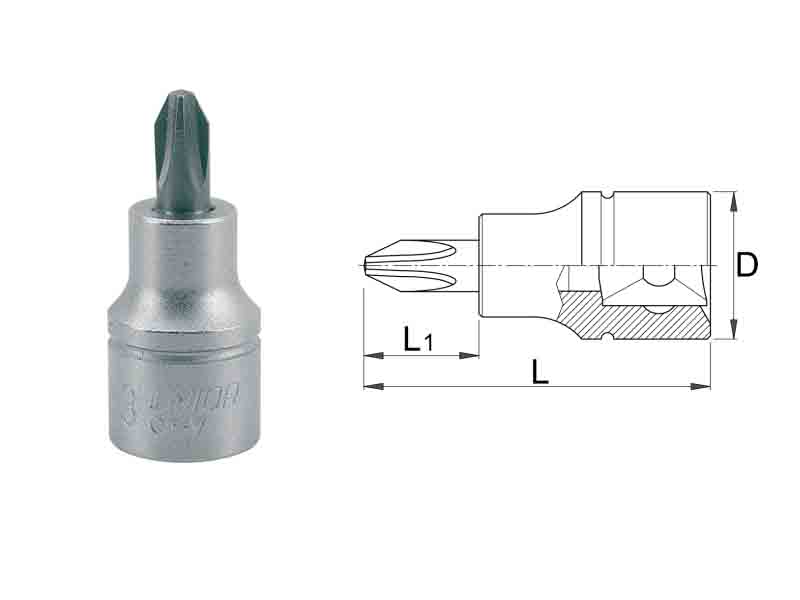 UNIOR Nastavak vijačni krstasti za nasadne ključeve 1/2 PZ4 HROMIRAN 192/2PZ 605561 880891 - dodatni pogled