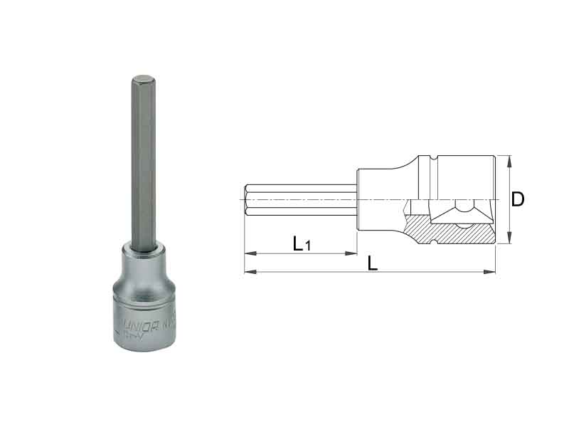 UNIOR Nastavak vijačni imbus za nasadne ključeve 1/2 10X100mm, art.192/2HXL 603386 878847 - dodatni pogled