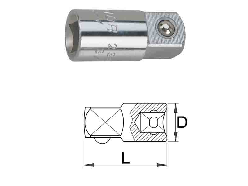 773836 UNIOR Nastavak za nasadne ključeve - 3/8-1/4 in HROMIRAN, art.2387 - dodatni pogled