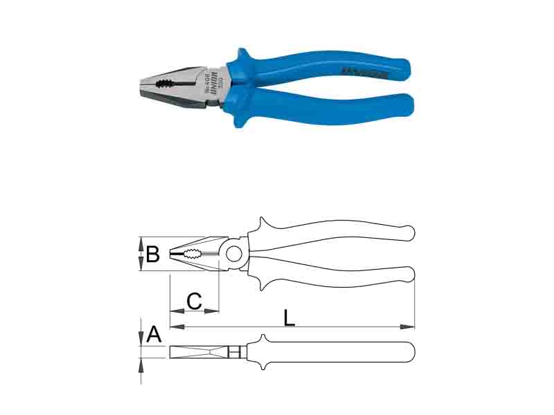 UNIOR Klešta kombinovana brušena - 200mm, FOSF. 406/4G 608676 895103 - dodatni pogled