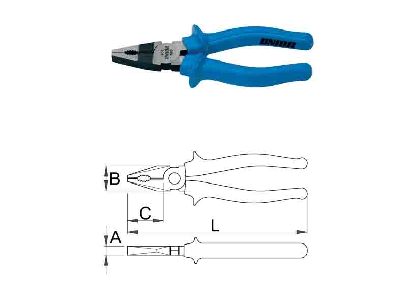 UNIOR Klešta kombinovana brušena - 160mm, FOSF. 405/4G 608668 912800 - dodatni pogled