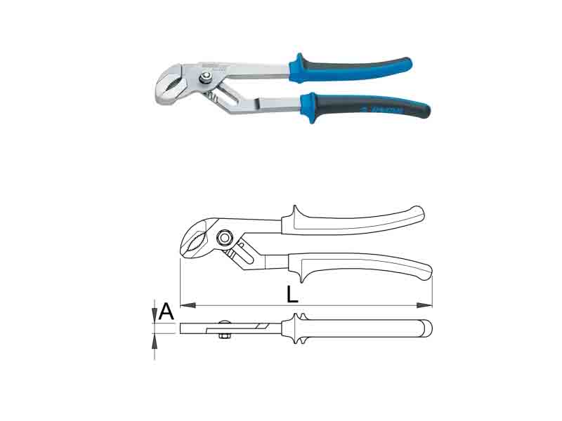 UNIOR Klešta papagajke žljebaste - 300mm, FOSFATIRANE 445/4G 608692 898218 - dodatni pogled