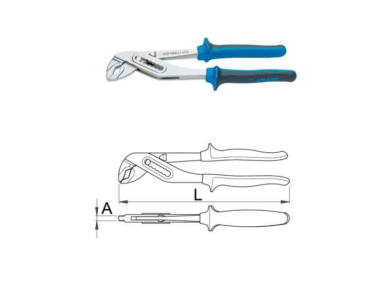 UNIOR Klešta papagajke s čepom - 240mm, BI DRŠKA, art.447.1BI 610984 339847 - dodatni pogled
