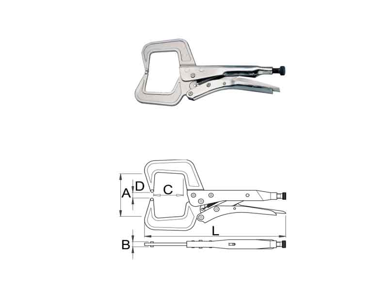 UNIOR Klešta grip za varioce 280mm art.432C 601144 924644 - dodatni pogled