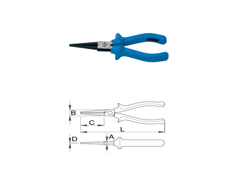 UNIOR Klešta sa okruglim čeljustima - 160mm, Brušena 476/4G 608709 100289  - dodatni pogled