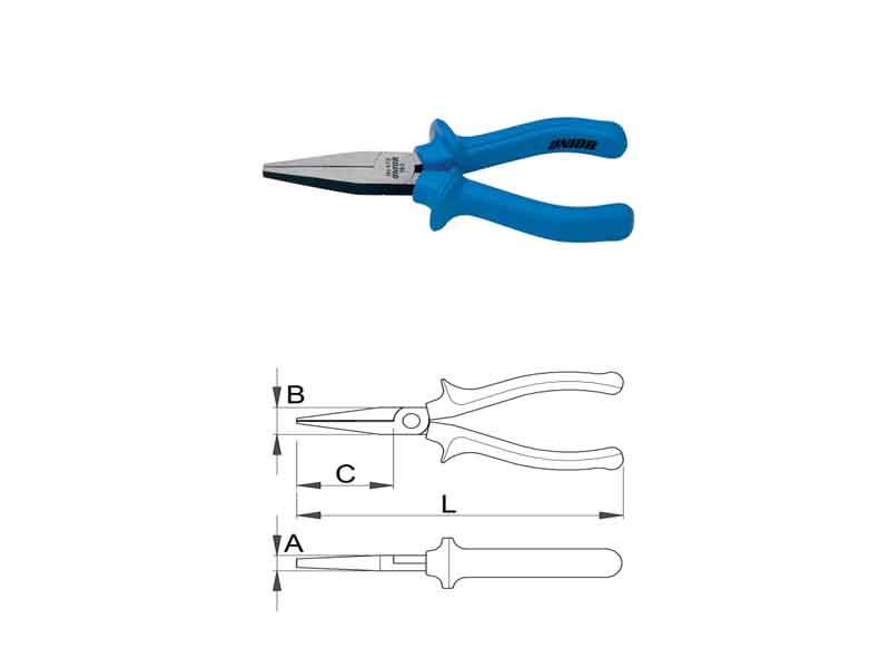 UNIOR Klešta plosnate čeljusti 140mm Brušena 472/4G 608704 - dodatni pogled