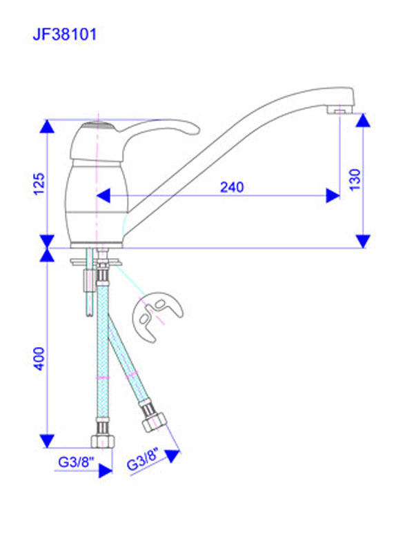 BATERIJA za sudoperu JF38101 - dodatni pogled