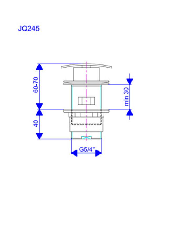 VENTIL sifona automatski, klik-klak JQ245 - dodatni pogled