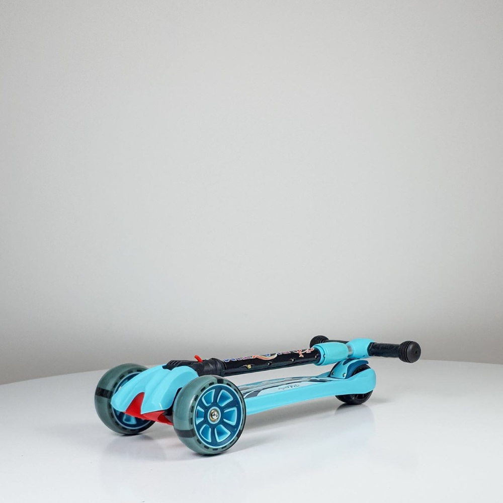 Dečji Trotinet sa Svetlećim Točkovima FOLDING 659 plavi - dodatni pogled