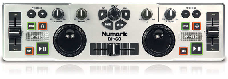 Numark DJ2GO portabl DJ kontoler - dodatni pogled